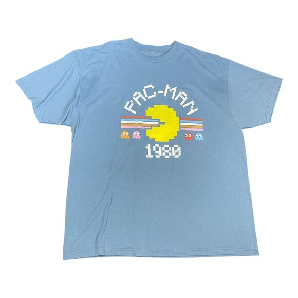 PAC-MAN 1980 Graphic T-Shirt 4XLT Slate Gray Retro Arcade Gaming Tee - Picture 4 of 5